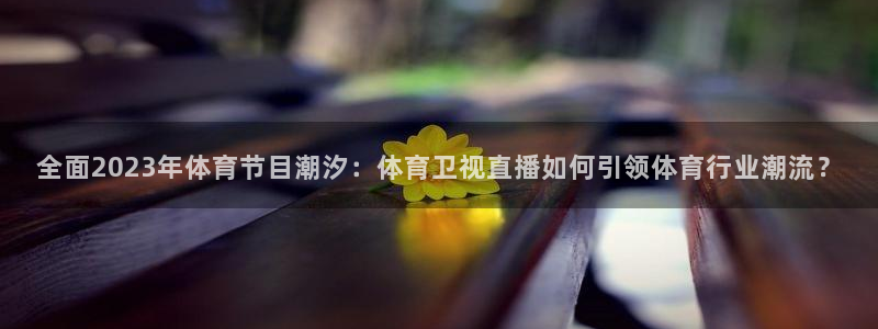 全面2023年体育节目潮汐：体育卫视直播如何引领体育行业潮流？